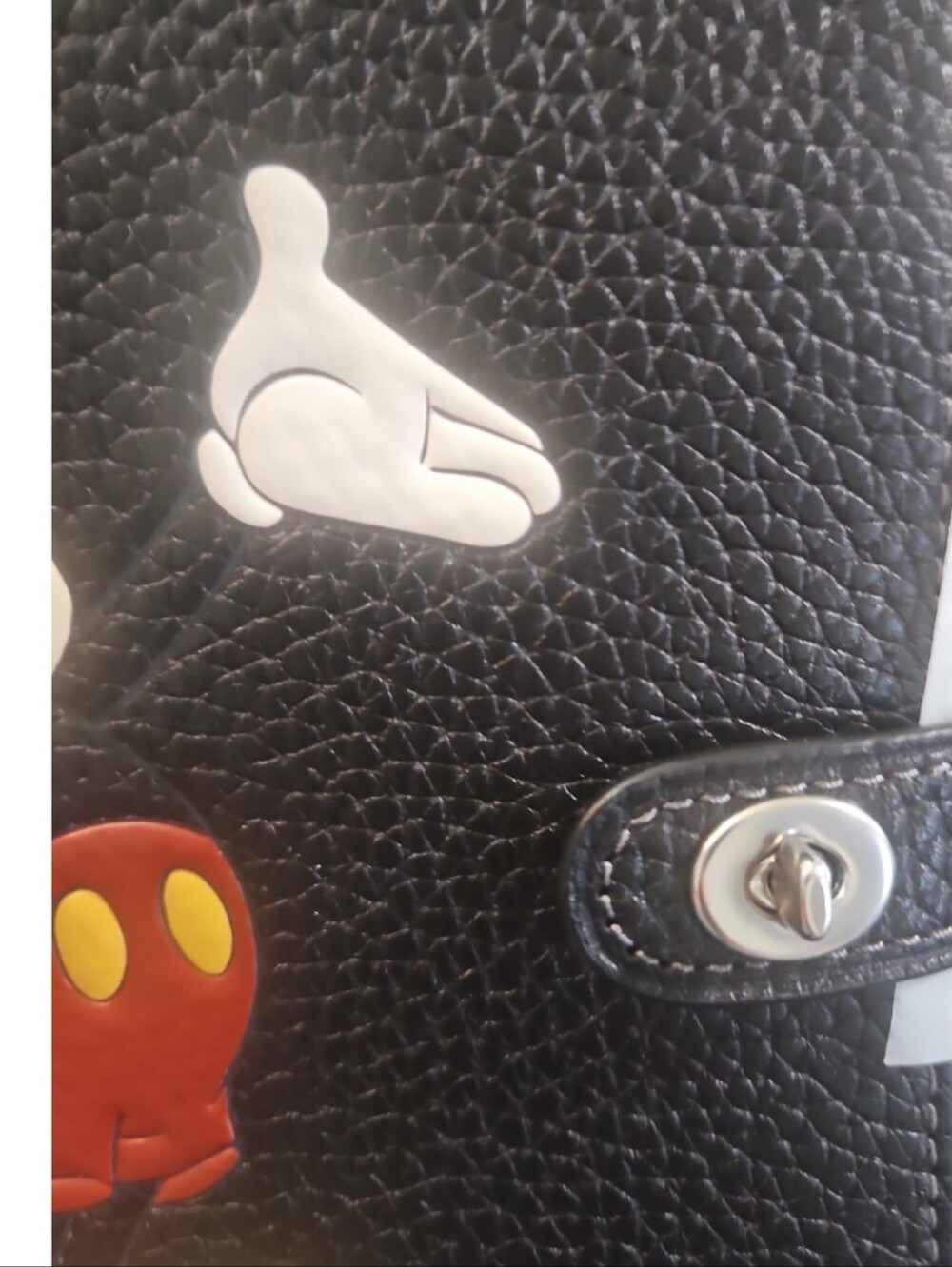 Coach X Disney Mickey Mouse Black Pebble Leather Notebook Journal Cover NWT - Picture 7 of 10